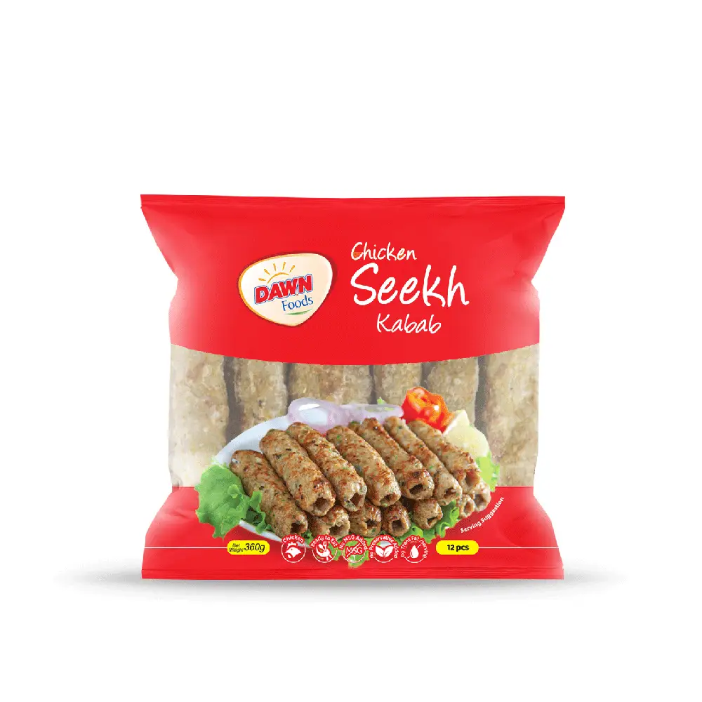 Dawn Foods Chicken Seekh Kabab (Regular Pack)